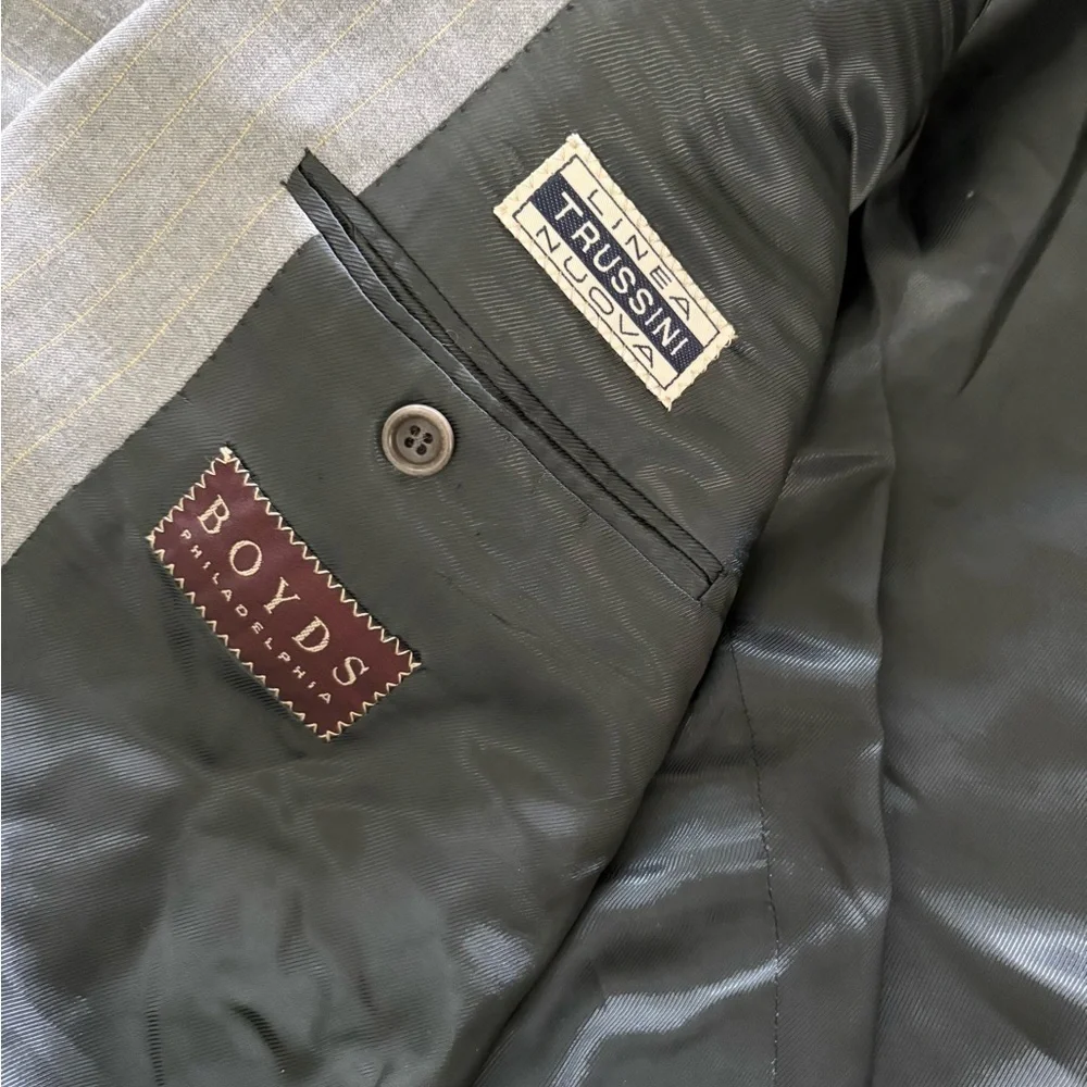 TRUSSINI Linea Nuova Suit jacket SZ 40R Grey Fully Lined men’s